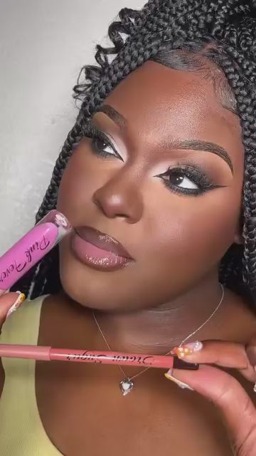 Pink Status Lip Combo | Pink Gloss & Brown Lip Liner | Twicetheminks