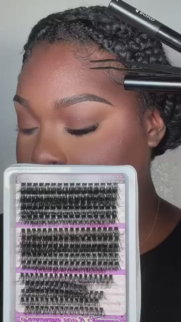 Purple rain lash clusters